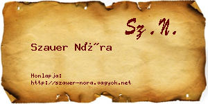 Szauer Nóra névjegykártya